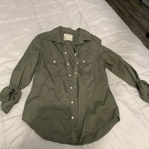 Army Green Button Down
